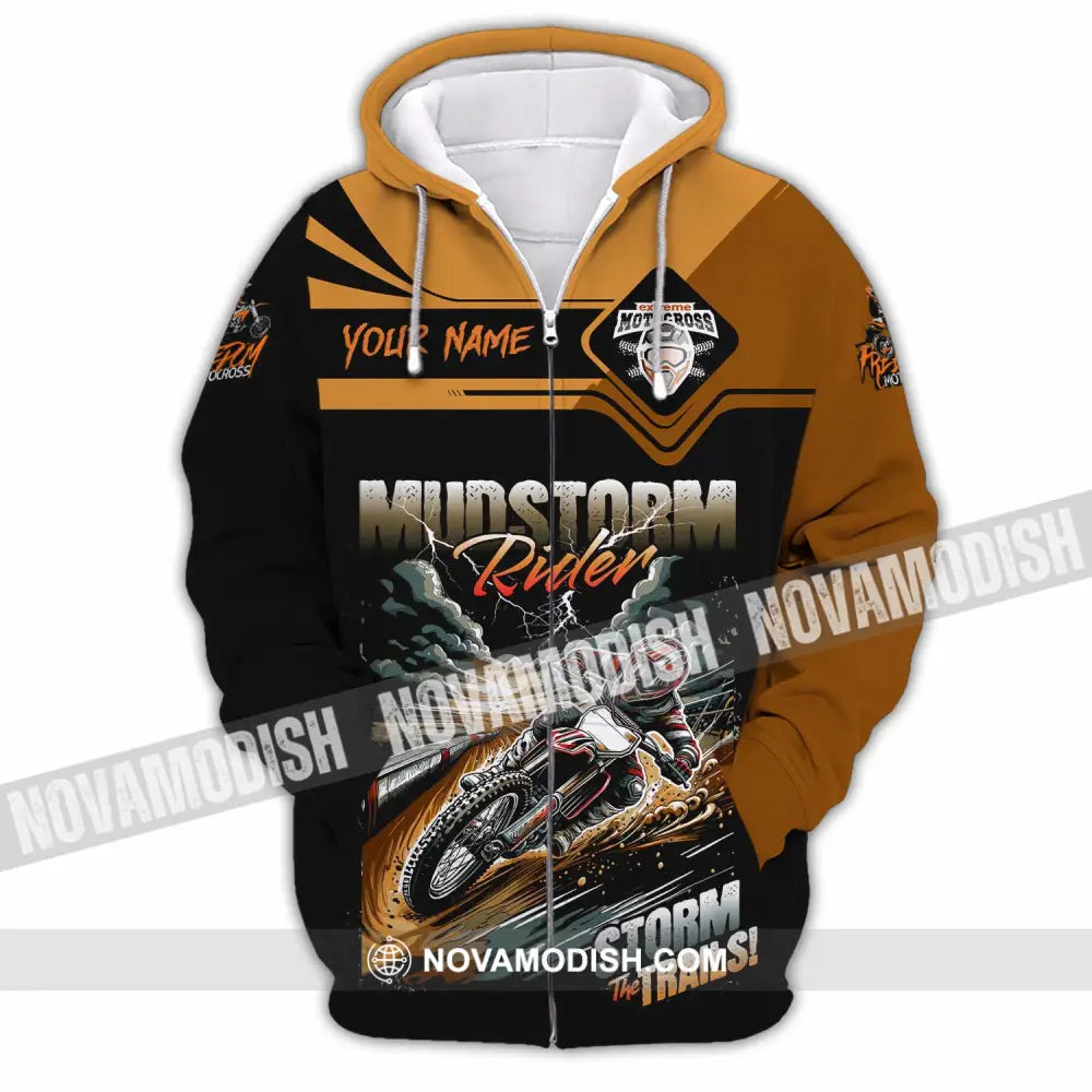Unisex Shirt - Custom Rider Storm The Trails Sport Shirt Zipper Hoodie / S T-shirt