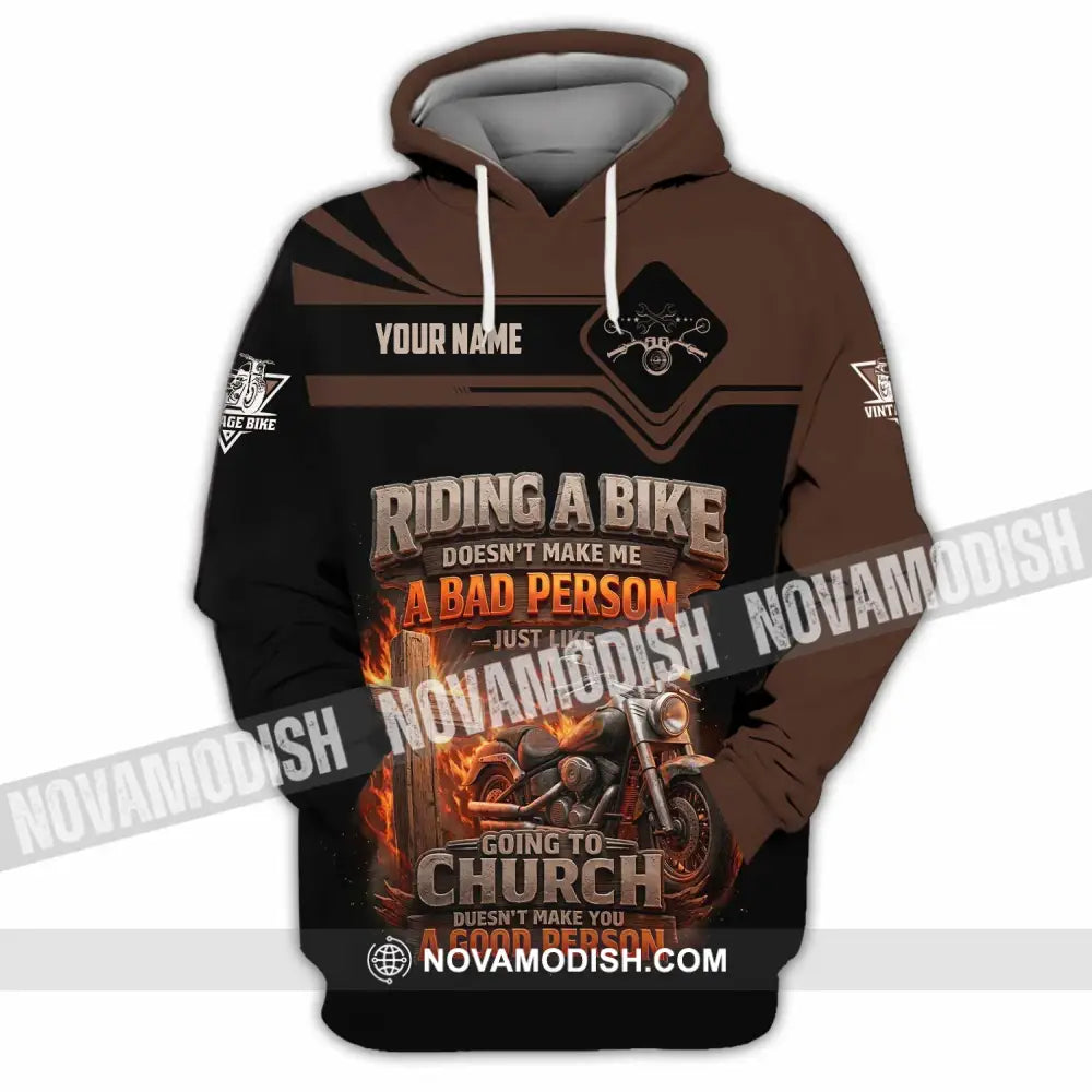 Unisex Shirt - Custom Riding A Bike 3D Shirt Hoodie / S T-shirt