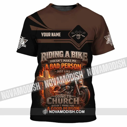 Unisex Shirt - Custom Riding A Bike 3D Shirt T-Shirt / S T-shirt
