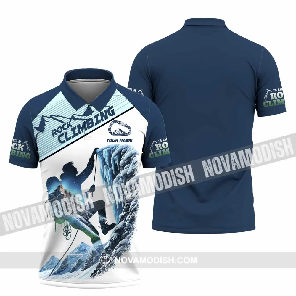 Unisex Shirt - Custom Rock Climbing Shirt Polo Shirt / S T-shirt