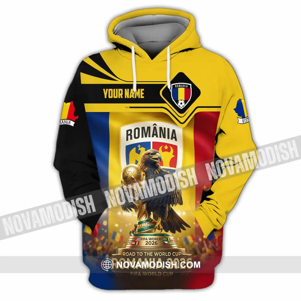 Unisex Shirt - Custom Romania World Cup 2026 3D Shirt Hoodie / S T-shirt