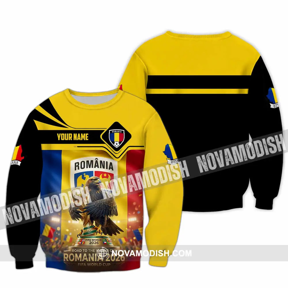 Unisex Shirt - Custom Romania World Cup 2026 3D Shirt Long Sleeve / S T-shirt