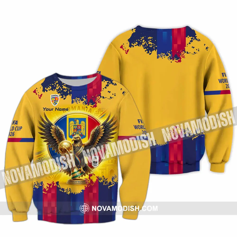Unisex Shirt - Custom Romania World Cup 2026 3D Shirt Long Sleeve / S T-shirt