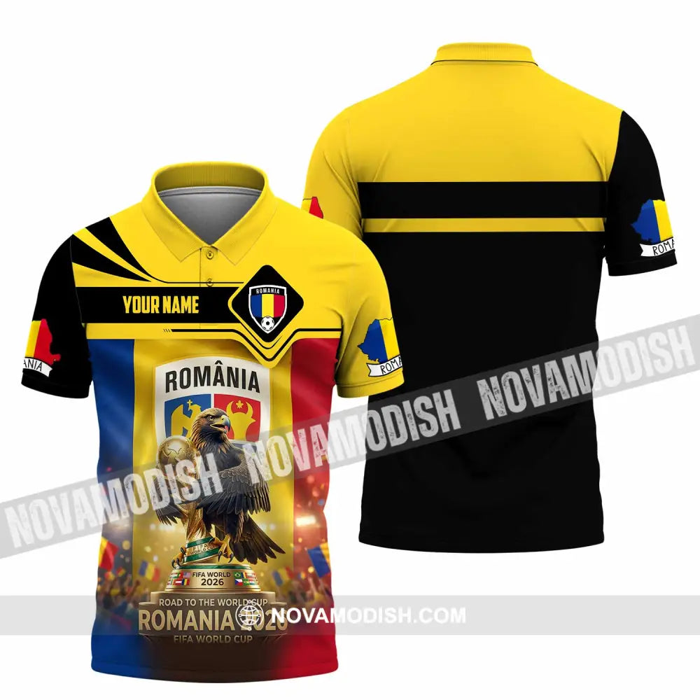 Unisex Shirt - Custom Romania World Cup 2026 3D Shirt Polo Shirt / S T-shirt