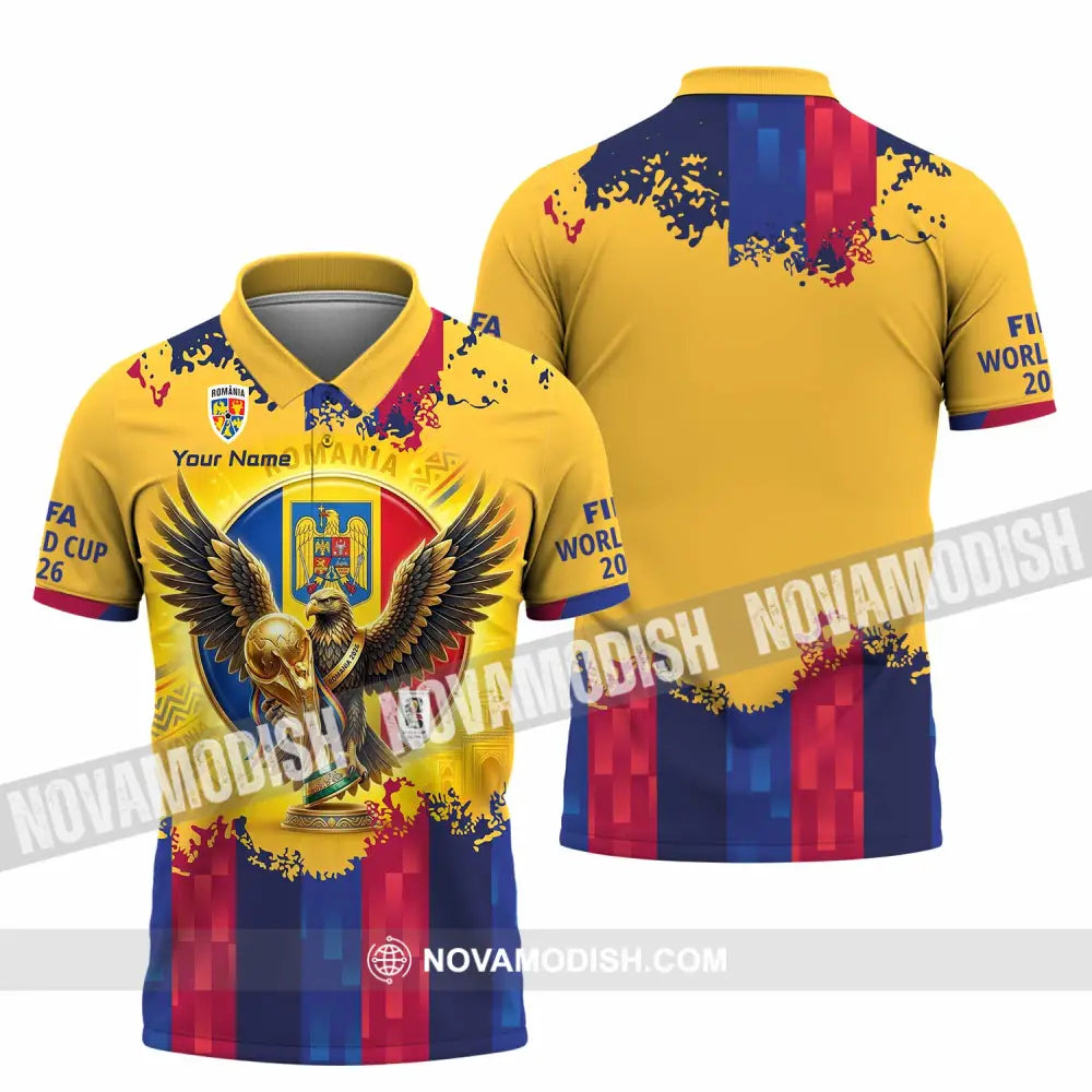 Unisex Shirt - Custom Romania World Cup 2026 3D Shirt Polo Shirt / S T-shirt