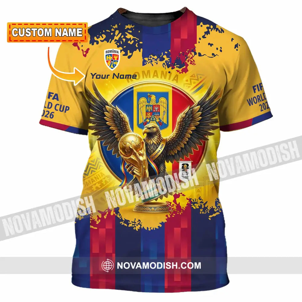 Unisex Shirt - Custom Romania World Cup 2026 3D Shirt T-shirt