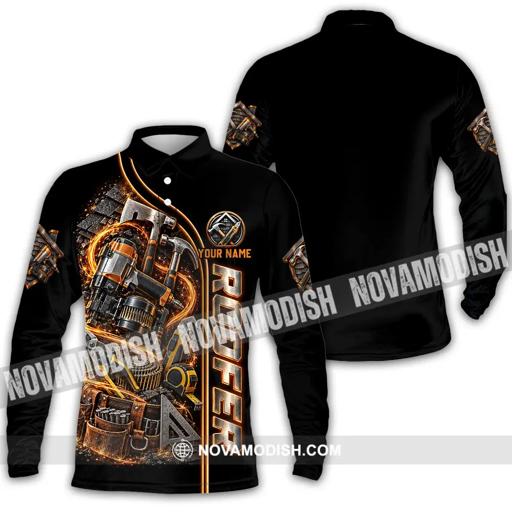 Unisex Shirt - Custom Roofer Shirt - Long Sleeve Polo / S - T-shirt