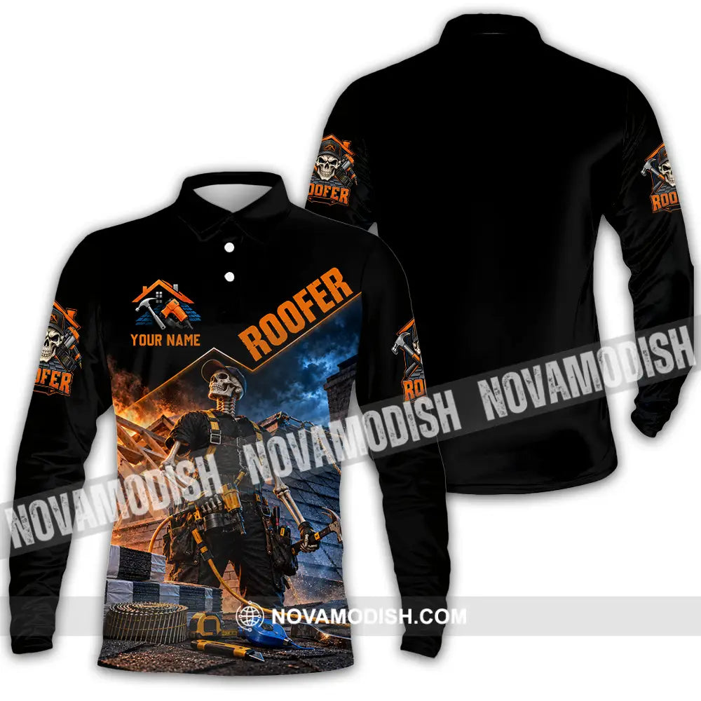 Unisex Shirt - Custom Roofer Shirt - Long Sleeve Polo / S - T-shirt