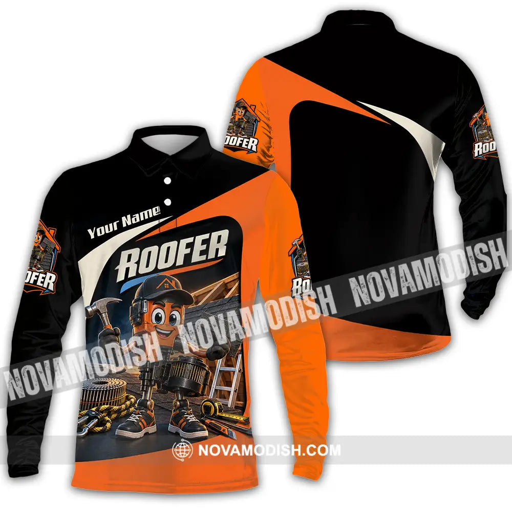 Unisex Shirt - Custom Roofer Shirt - Long Sleeve Polo / S - T-shirt