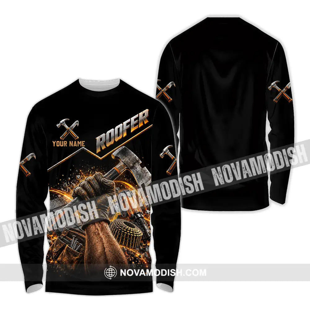 Unisex Shirt - Custom Roofer Shirt - Long Sleeve Shirt / S - T-shirt