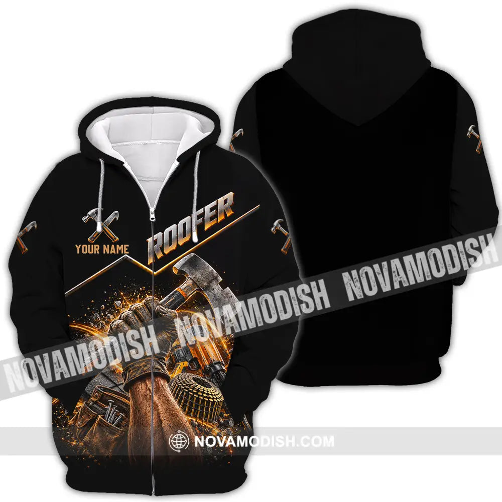 Unisex Shirt - Custom Roofer Shirt - Zipper Hoodie / S - T-shirt