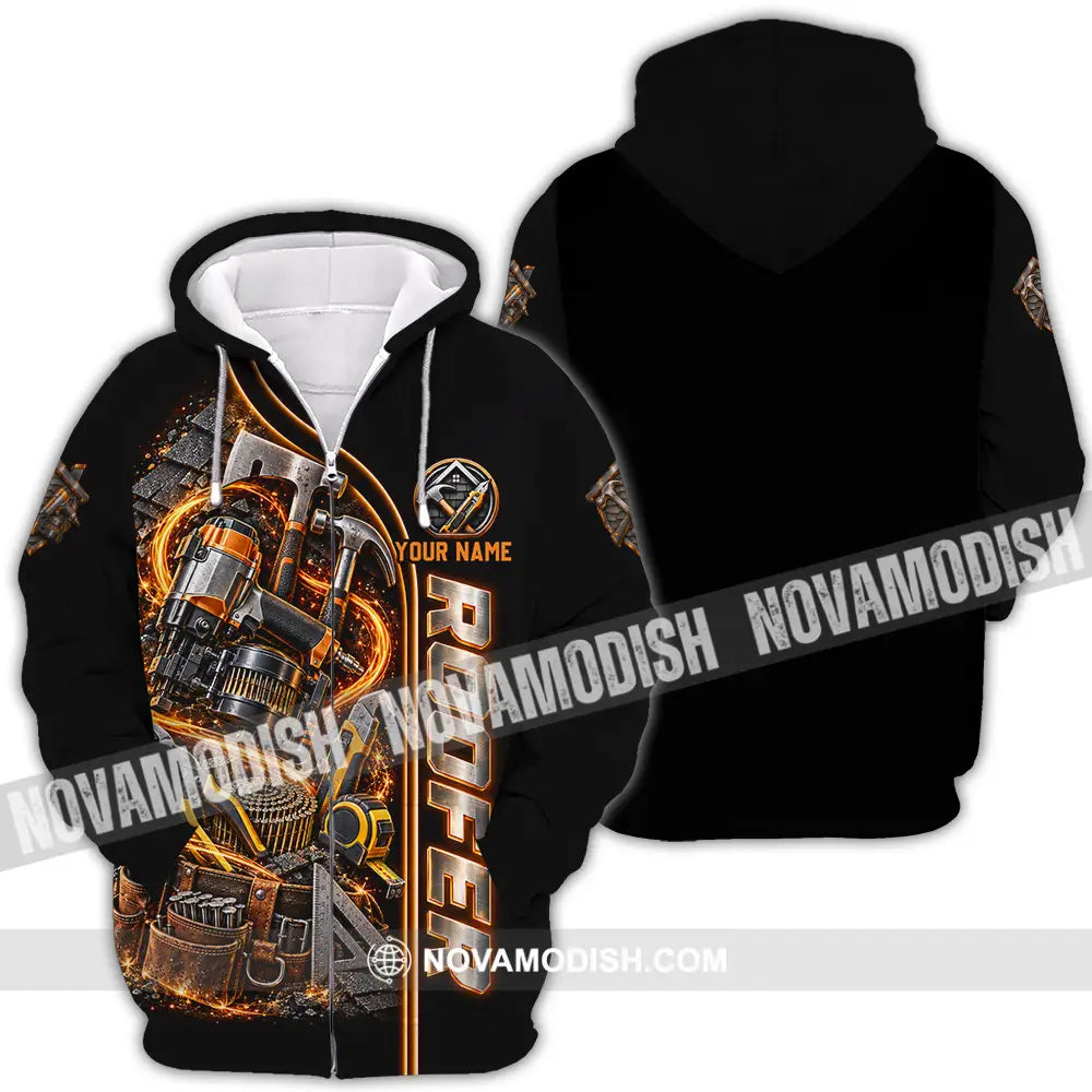 Unisex Shirt - Custom Roofer Shirt - Zipper Hoodie / S - T-shirt