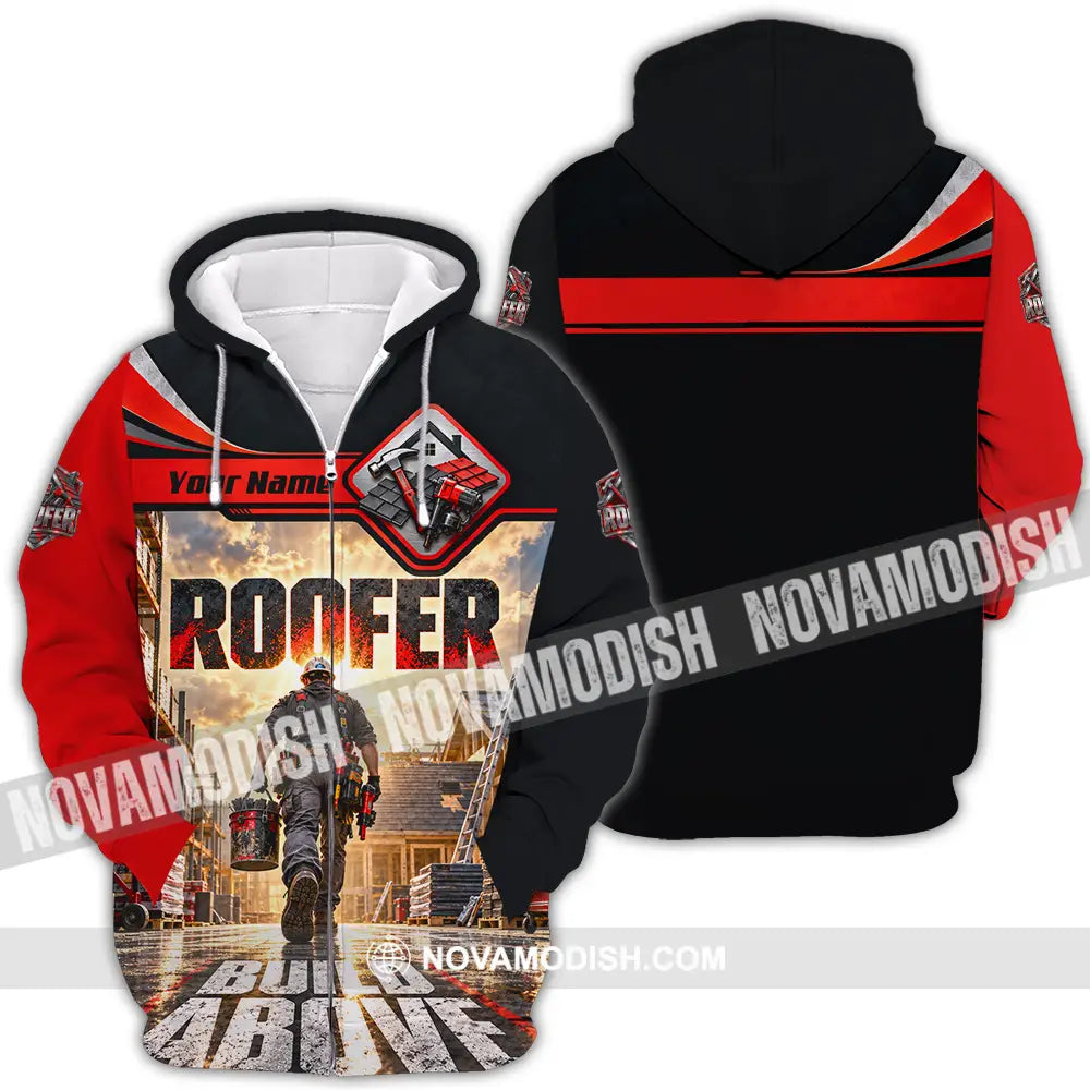 Unisex Shirt - Custom Roofer Shirt - Zipper Hoodie / S - T-shirt