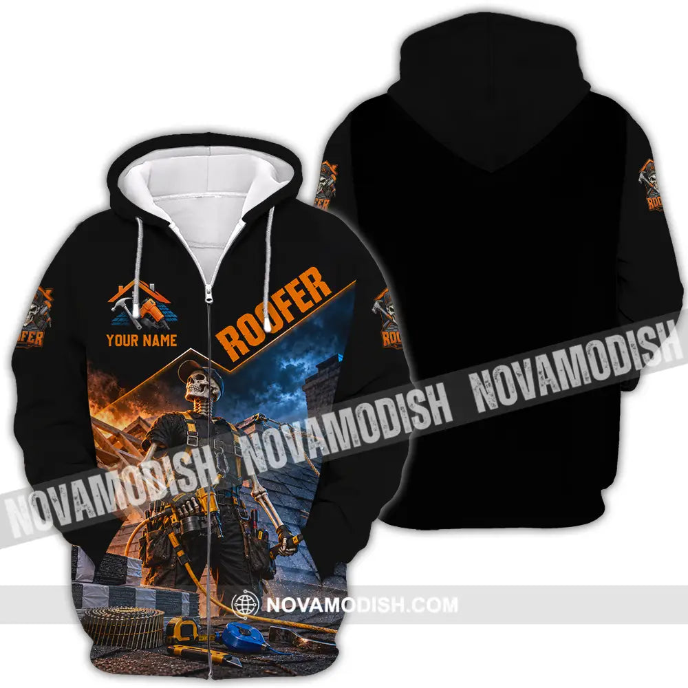 Unisex Shirt - Custom Roofer Shirt - Zipper Hoodie / S - T-shirt