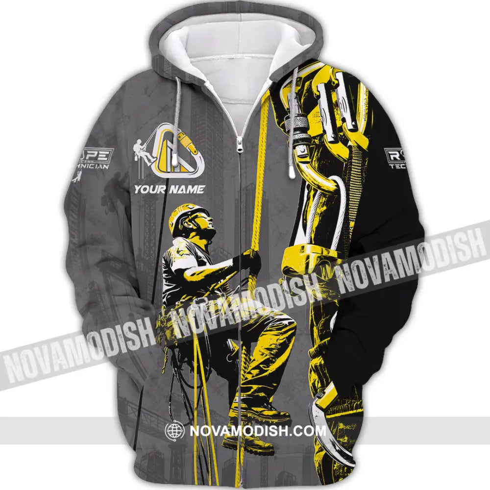 Unisex Shirt - Custom Rope Access Technician Shirt - Zipper Hoodie / S - T-shirt