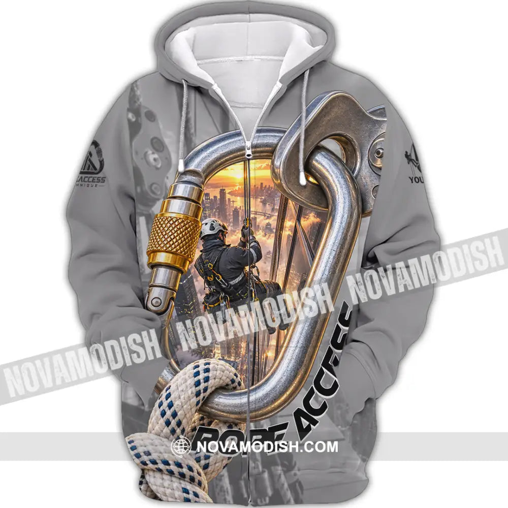 Unisex Shirt - Custom Rope Access Technician Shirt - Zipper Hoodie / S - T-shirt