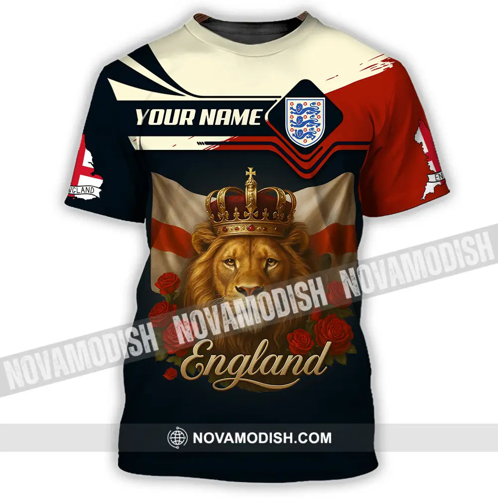 Unisex Shirt - Custom Rose And Lion England Shirt T-Shirt / S T-shirt
