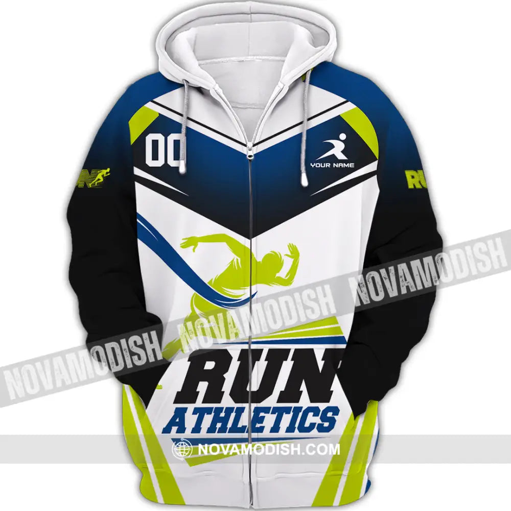 Unisex Shirt - Custom Run Athletics 3D Shirt Zipper Hoodie / S T-shirt