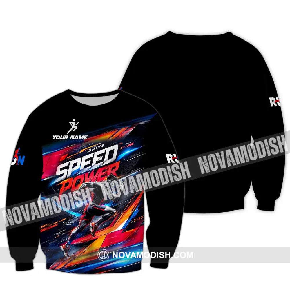 Unisex Shirt - Custom Run Drive Speed Power Shirt - Long Sleeve / S - T-shirt