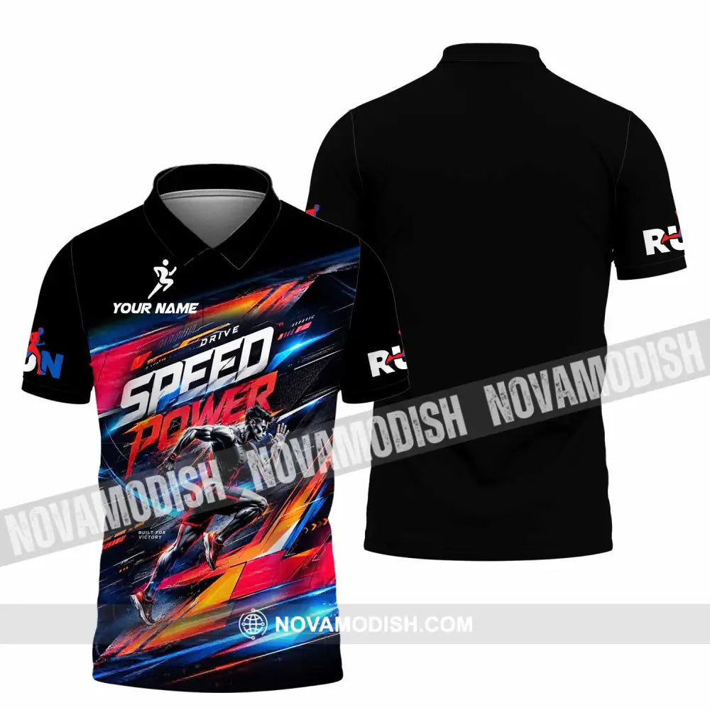 Unisex Shirt - Custom Run Drive Speed Power Shirt - Polo Shirt / S - T-shirt