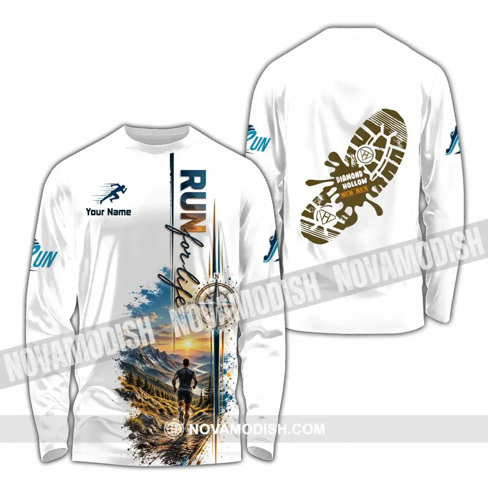 Unisex Shirt - Custom Run For Life Shirt - Long Sleeve Shirt / S - T-shirt