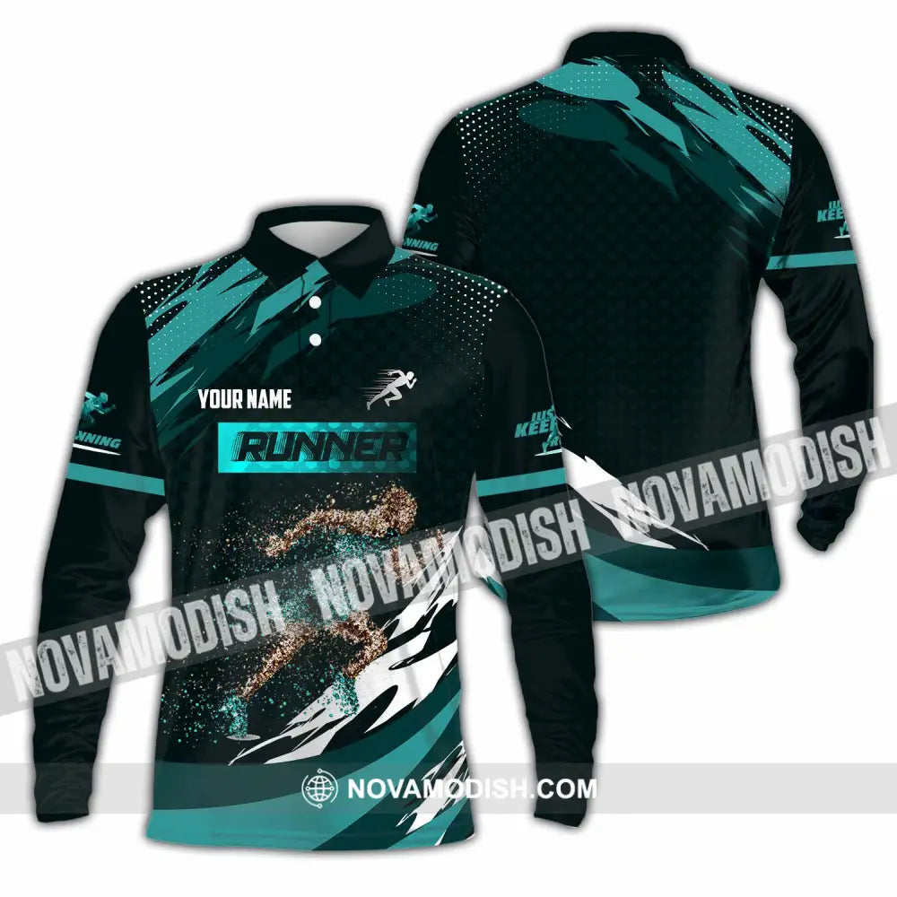 Unisex Shirt - Custom Runner 3D Shirt - Long Sleeve Polo / S - T-shirt