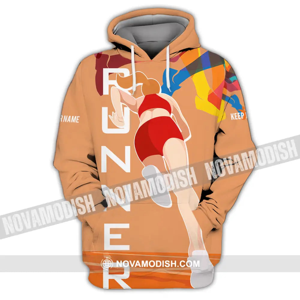 Unisex Shirt - Custom Runner Keep Running 3D Shirt Hoodie / S T-shirt