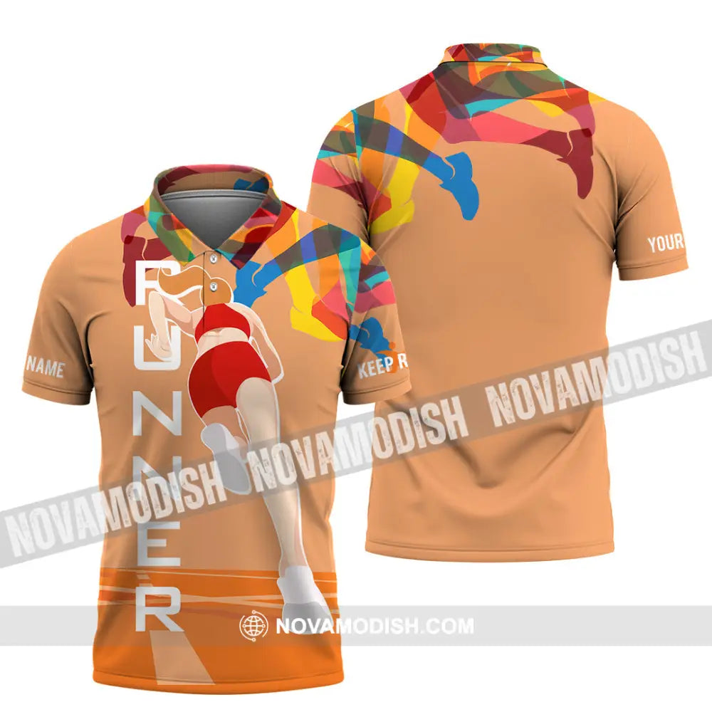 Unisex Shirt - Custom Runner Keep Running 3D Shirt Polo Shirt / S T-shirt