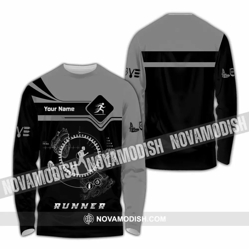 Unisex Shirt - Custom Runner Shirt - Long Sleeve Shirt / S - T-shirt