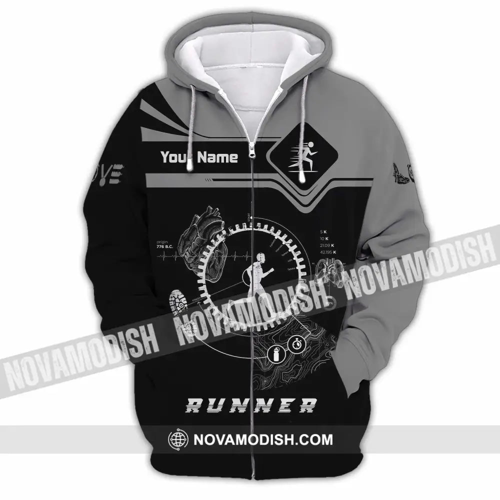 Unisex Shirt - Custom Runner Shirt - Zipper Hoodie / S - T-shirt