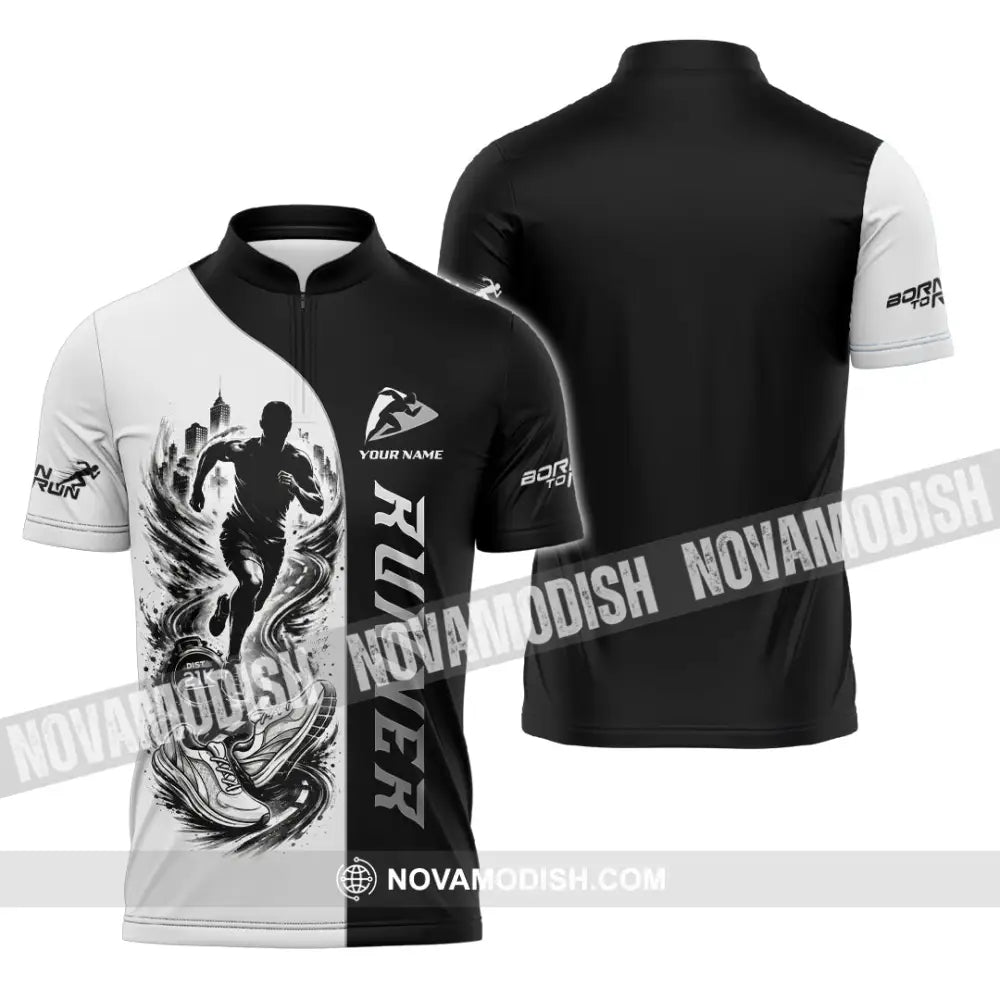 Unisex Shirt - Custom Runner Shirt - Zipper Polo Shirt / S - T-shirt