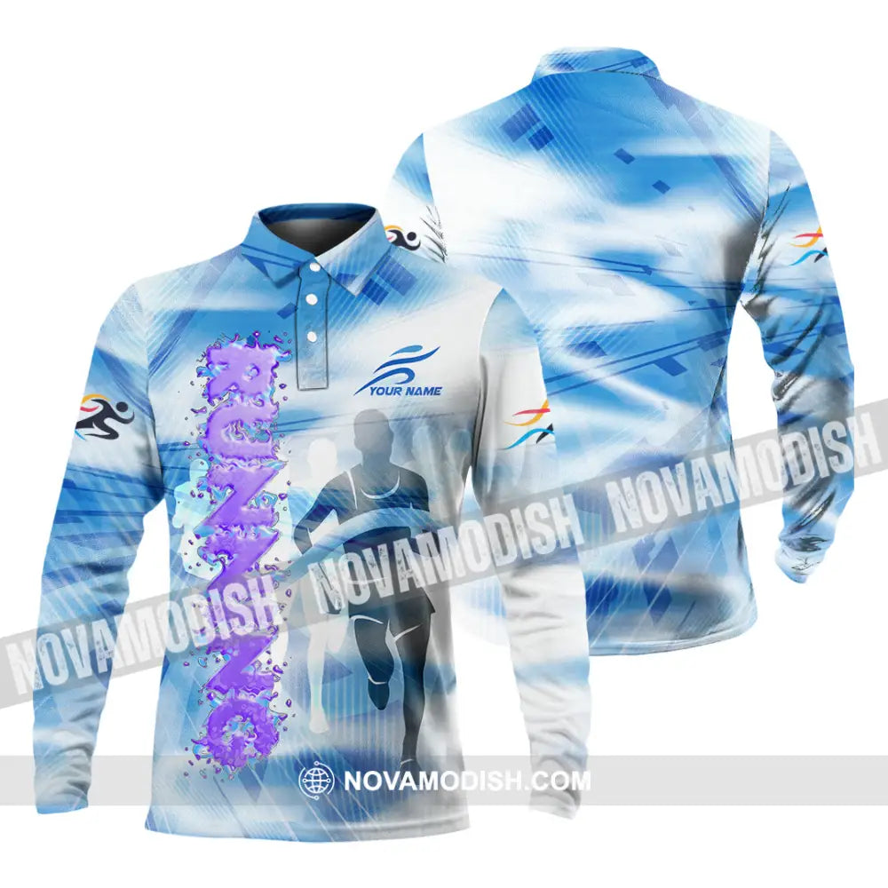 Unisex Shirt - Custom Running 3D Shirt - Long Sleeve Polo / S - T-shirt