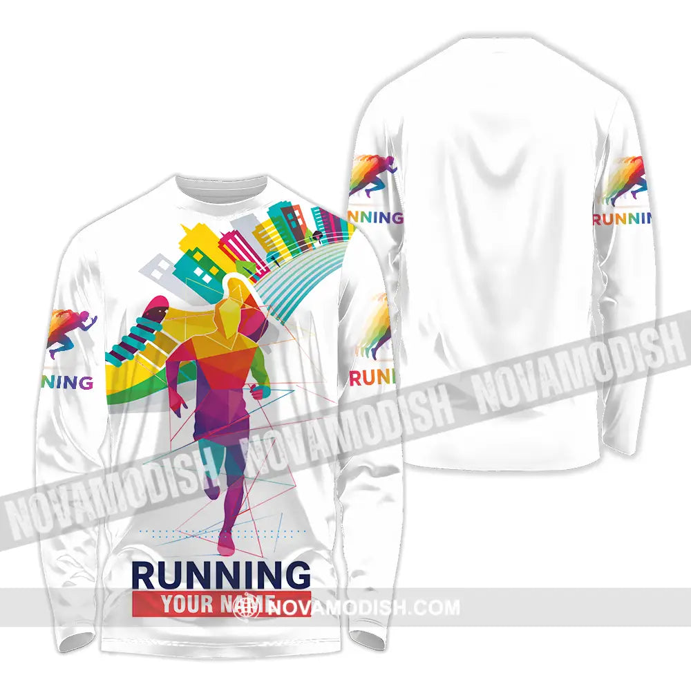 Unisex Shirt - Custom Running 3D Shirt Long Sleeve Shirt / S T-shirt