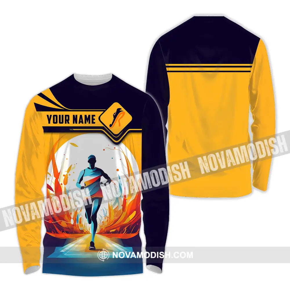 Unisex Shirt - Custom Running 3D Shirt Long Sleeve Shirt / S T-shirt