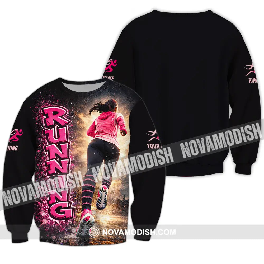 Unisex Shirt - Custom Running 3D Shirt Long Sleeve / S T-shirt