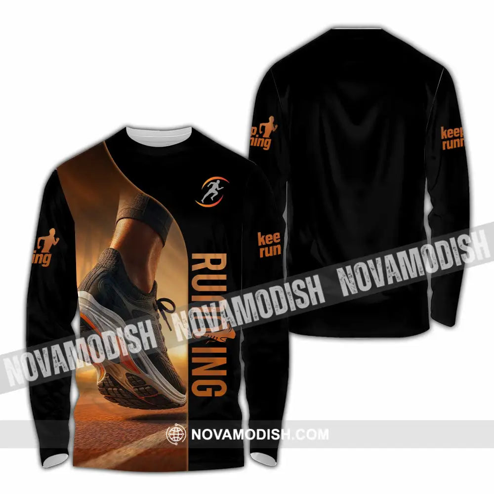Unisex Shirt - Custom Running 3D Shirt Long Sleeve Shirt / S T-shirt