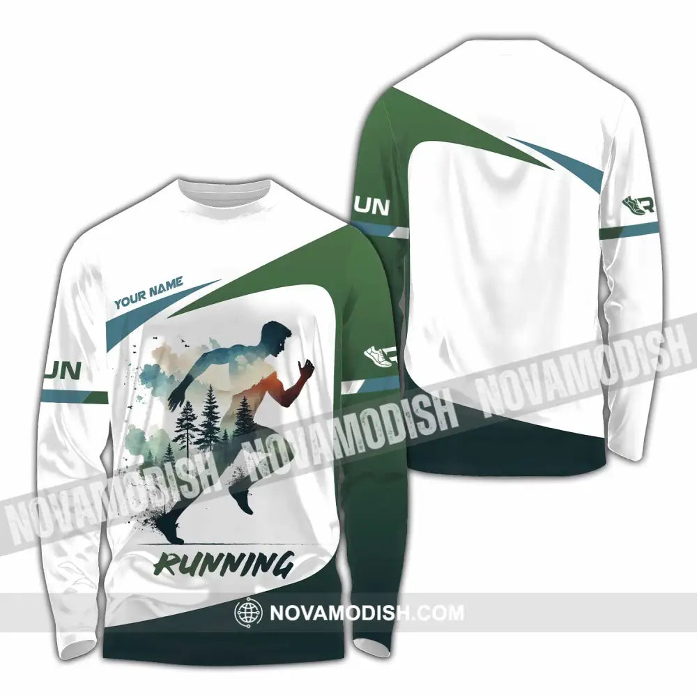 Unisex Shirt - Custom Running 3D Shirt Long Sleeve Shirt / S T-shirt