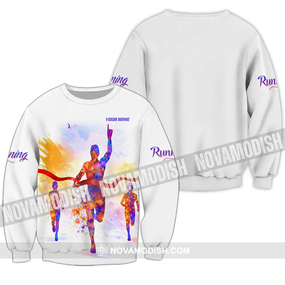 Unisex Shirt - Custom Running 3D Shirt Long Sleeve / S T-shirt