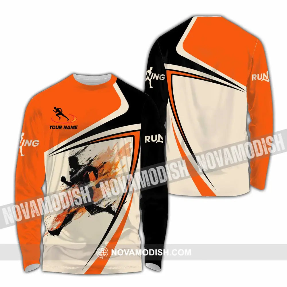 Unisex Shirt - Custom Running 3D Shirt Long Sleeve Shirt / S T-shirt