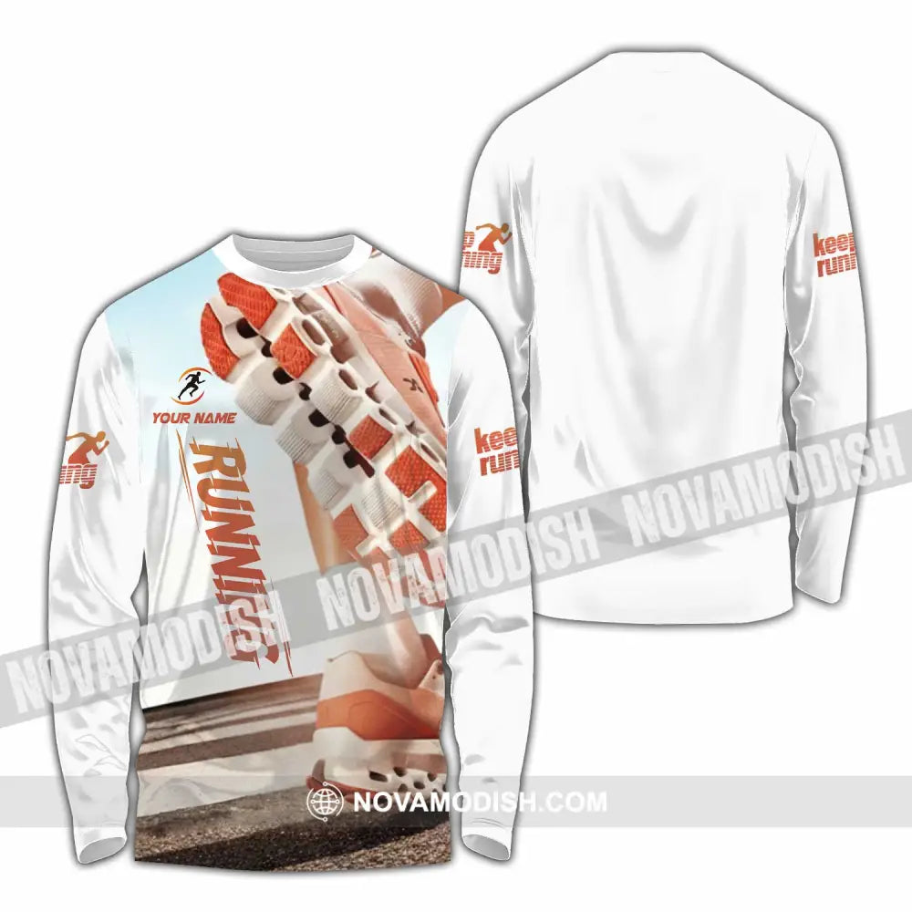 Unisex Shirt - Custom Running 3D Shirt Long Sleeve Shirt / S T-shirt