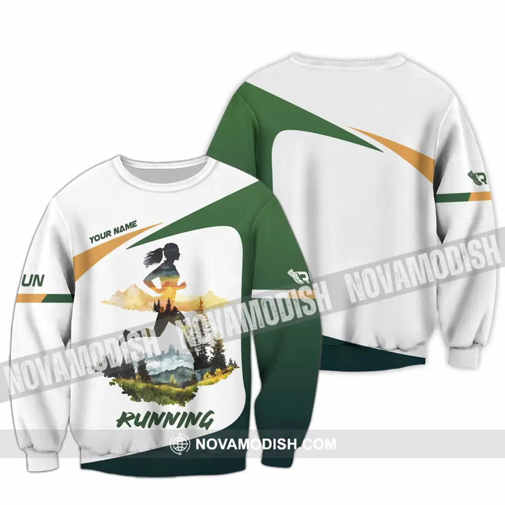 Unisex Shirt - Custom Running 3D Shirt Long Sleeve / S T-shirt