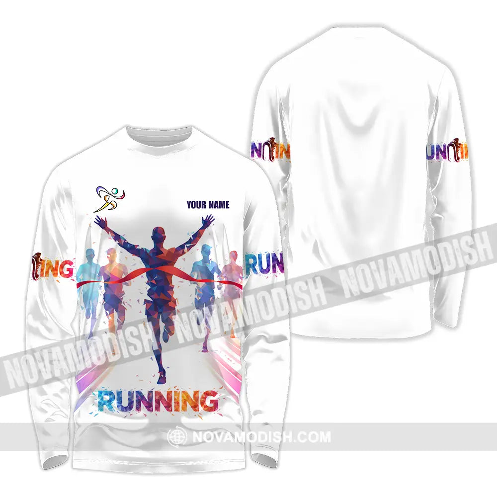Unisex Shirt - Custom Running 3D Shirt Long Sleeve Shirt / S T-shirt