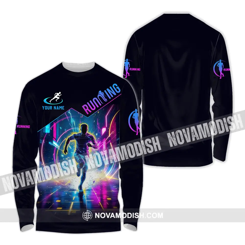 Unisex Shirt - Custom Running 3D Shirt Long Sleeve Shirt / S T-shirt