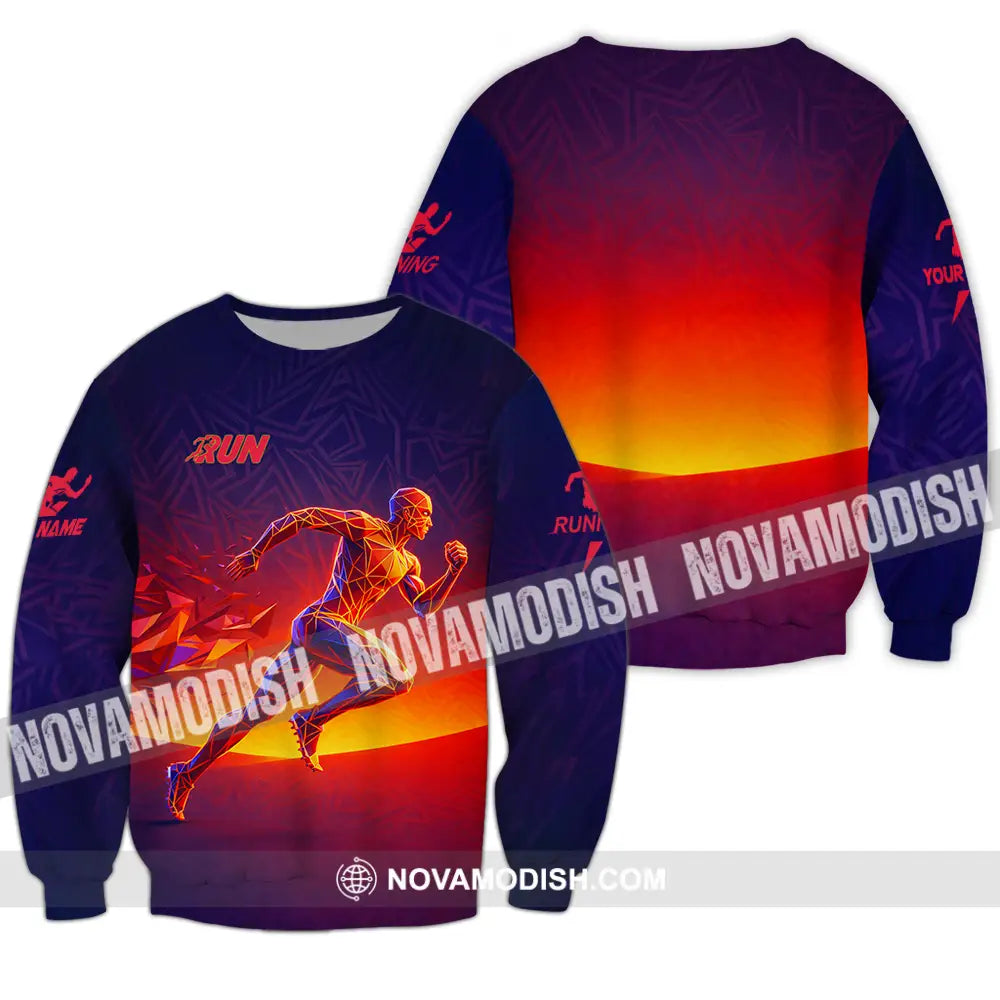 Unisex Shirt - Custom Running 3D Shirt Long Sleeve / S T-shirt