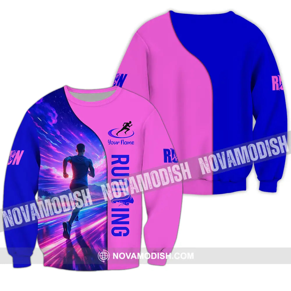 Unisex Shirt - Custom Running 3D Shirt Long Sleeve / S T-shirt