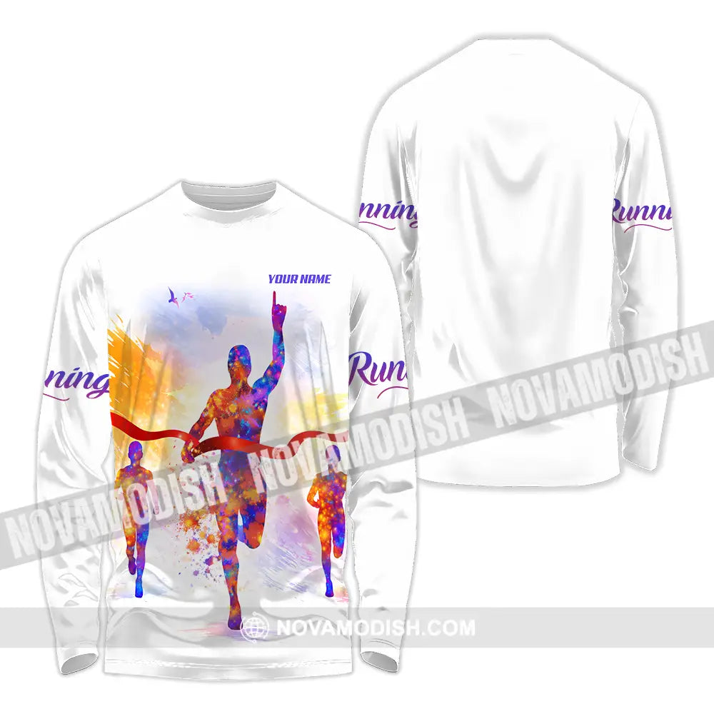 Unisex Shirt - Custom Running 3D Shirt Long Sleeve Shirt / S T-shirt