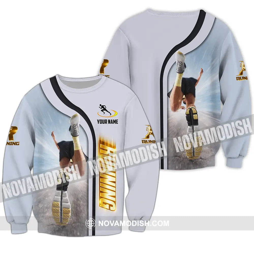 Unisex Shirt - Custom Running 3D Shirt Long Sleeve / S T-shirt