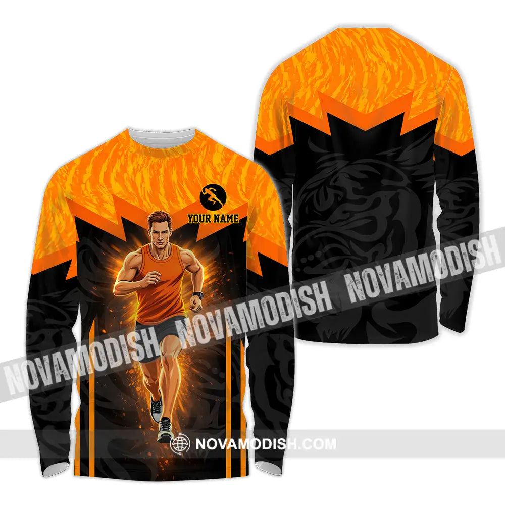 Unisex Shirt - Custom Running 3D Shirt Long Sleeve Shirt / S T-shirt