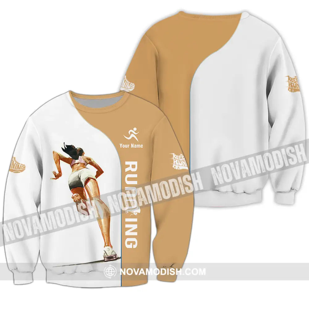 Unisex Shirt - Custom Running 3D Shirt Long Sleeve / S T-shirt