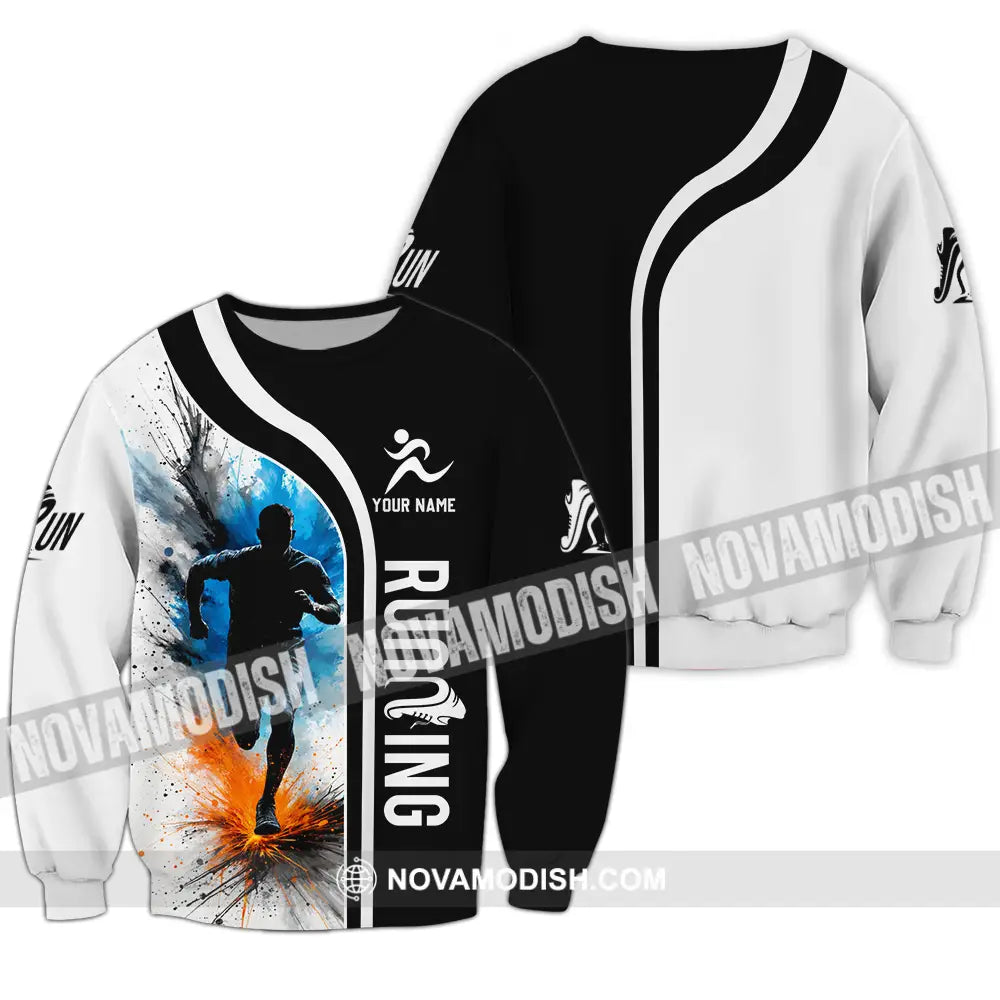 Unisex Shirt - Custom Running 3D Shirt Long Sleeve / S T-shirt